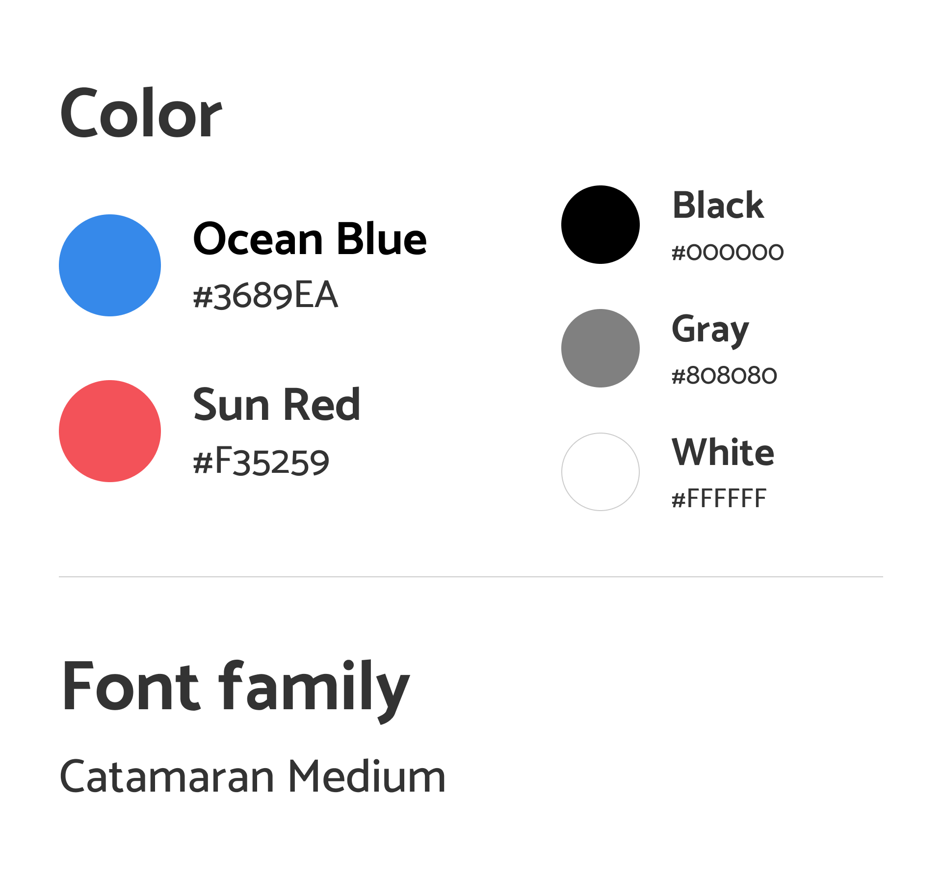 Color and font family of the logo