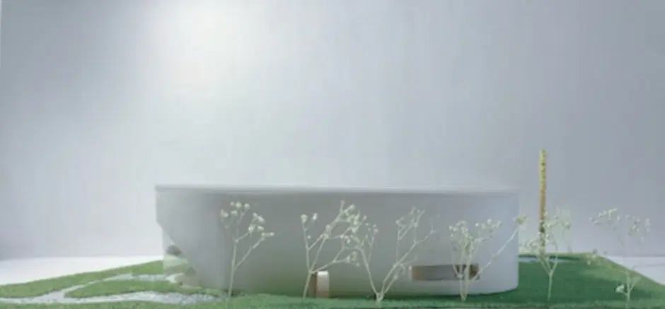 Mockup of Sense Museum from west side